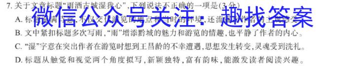 广东省湛江市2022-2023学年度高二第二学期期末高中调研测试语文