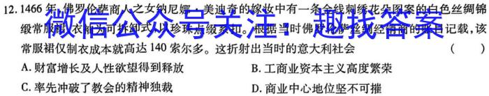 阳泉市2024-2023学年度高一年级第二学期期末教学质量监测历史