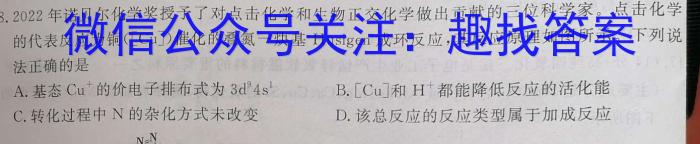 2023年安徽省初中毕业学业考试模拟仿真试卷(四)化学