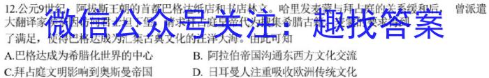 江西省2023年高二质量检测联合调考（23-504B）历史