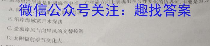 2024学年第二学期浙江强基联盟2023届高三仿真模拟卷(二)(23-FX09C)q地理