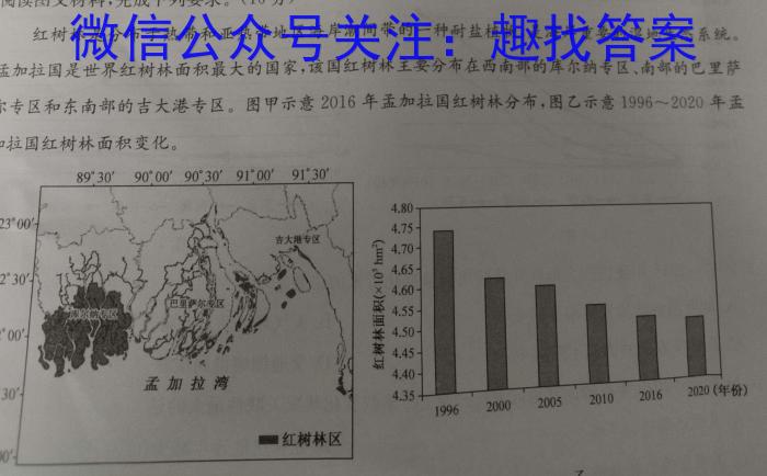 江淮名校·2022-2023学年下学期高一年级阶段性联考（5月）地理.