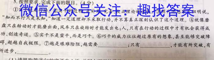 皖淮名校联盟2022~2023学年度第二学期高二联考(23-463B)语文