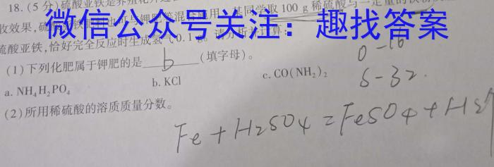 2023年陕西省初中学业水平考试全真模拟押题卷(三)化学