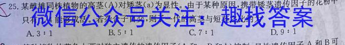 山西省2022-2023学年中考学科素养自主测评卷(八)8数学