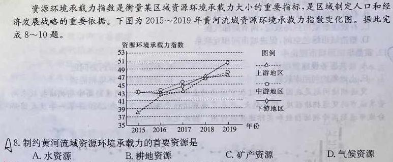 2022学年第二学期杭州市高二年级教学质量检测.地理
