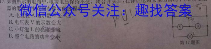 安徽省中考2023年精准预测卷q物理
