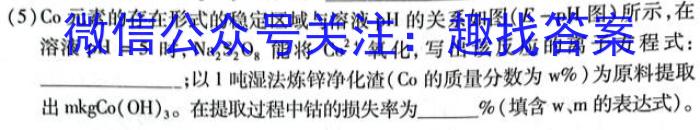 湘豫名校联考 2022-2023学年高一(下)5月阶段性考试化学