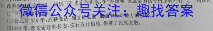 2023年湖南省普通高中学业水平合格性考试高一仿真试卷(专家版六)历史试卷