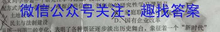 天一大联考 2022-2023学年高一年级阶段性测试(四)政治试卷d答案