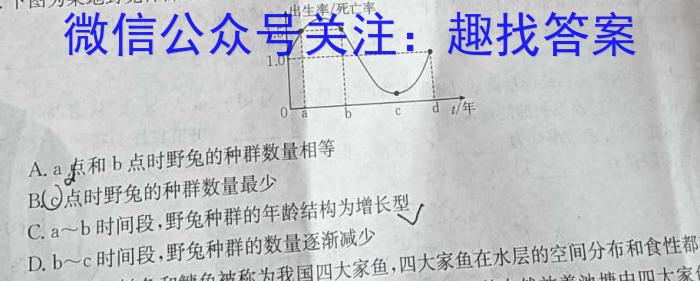 2024届安徽省初中学业水平考试(试题卷)数学