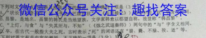 文博志鸿 2023年河北省初中毕业生升学文化课模拟考试(冲刺一)语文