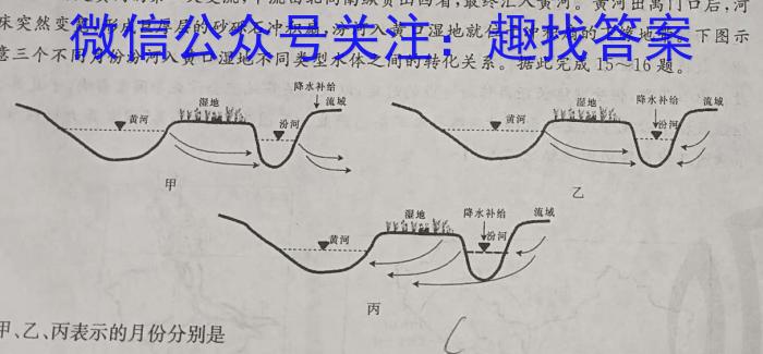 甘肃省2022-2023学年下学期高二年级6月月考地理.