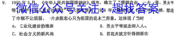 江准名校·2022~2023学年下学期高一年级阶段联考(231610D)历史