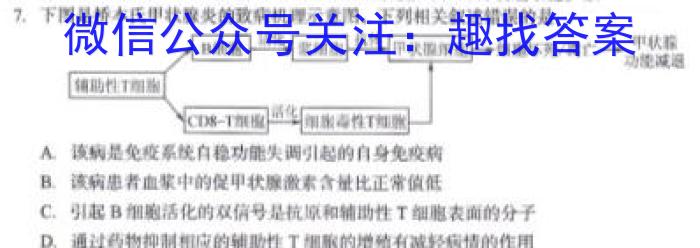 衡水金卷先享题2023-2024年高三一轮周测卷5文理 数学