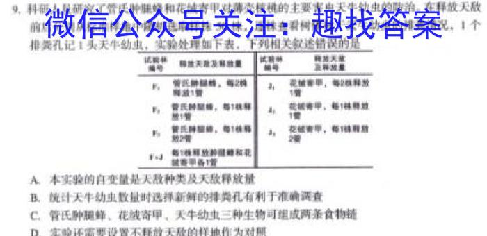 炎德英才大联考 长沙市一中2023届模拟试卷(二)生物