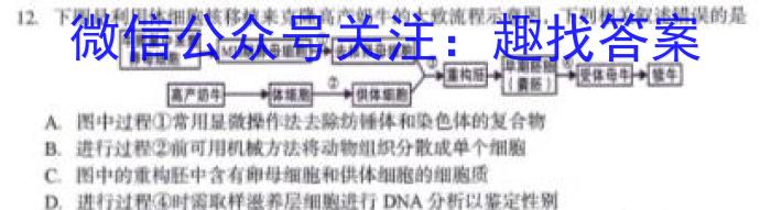 卓育云·2024-2023中考学科素养自主测评卷(八)数学