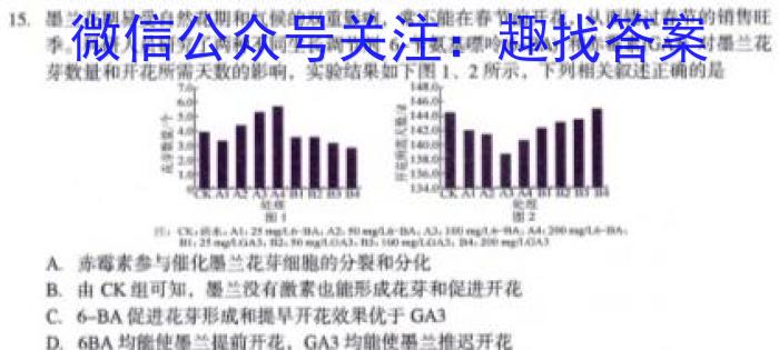 贵州省2023年高二年级6月联考（23-503B）生物