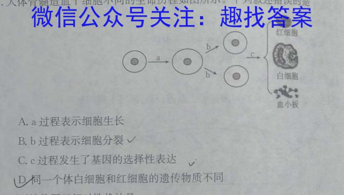 2023年广东省普通高中学业水平考试压轴卷(三)生物