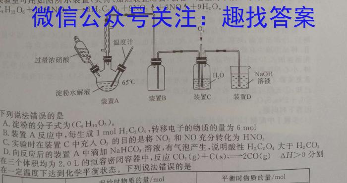 2023年陕西省初中学业水平考试信心提升卷（A）化学