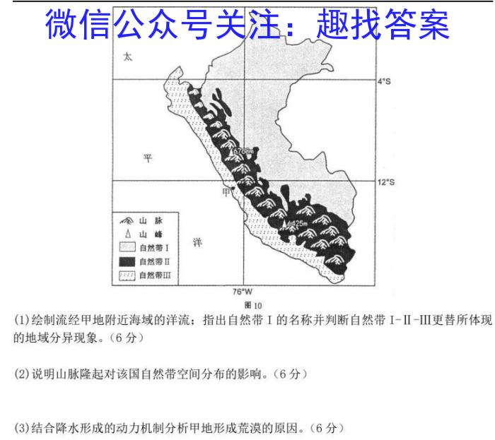 2023年山西省初中学业水平考试地.理