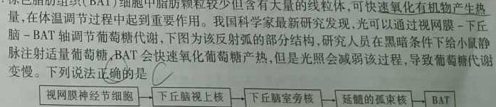 大联考·2022-2023学年高一年级阶段性测试（五）生物