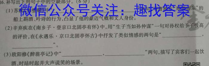 天一大联考 2023年普通高等学校招生考前专家预测卷(老高考版)语文