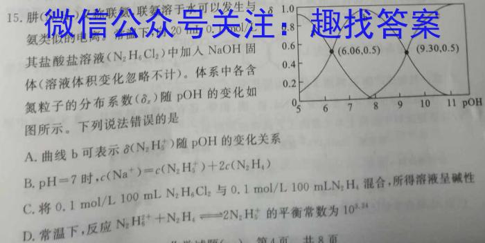 菁师联盟2023届5月质量监测考试化学