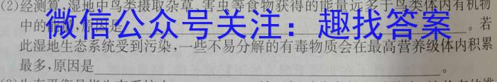 河南省驻马店市2024~2023学年度高一第二学期期终考试数学