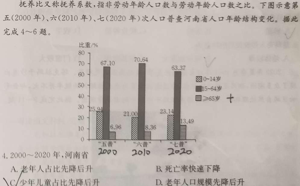 2023年邯郸市中考模拟试题(6月).地理