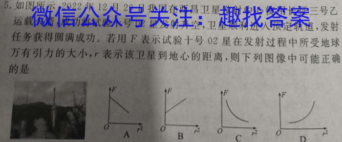 山东省2023年普通高等学校招生全国统一考试测评试题(六)物理.