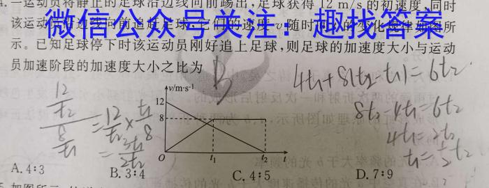 九师联盟 2022-2023学年高三5月高考仿真模拟(新高考)G物理`