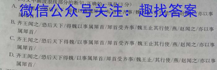 2023年泰安市高考全真模拟试题(23-360C)语文