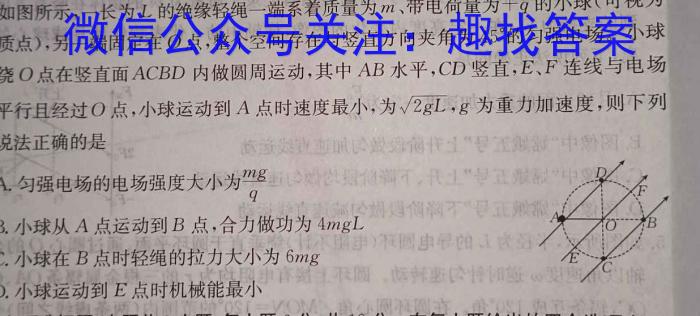 2023年广东大联考高二年级5月联考l物理