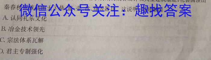 1号卷·2023年A10联盟高一年级(2022级)下学期6月学情调研考试历史