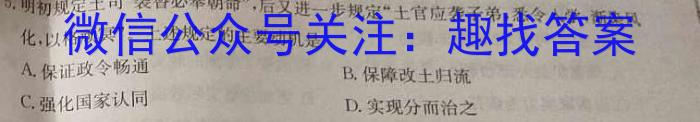 炎德英才大联考 长郡中学2023届模拟试卷(二)历史