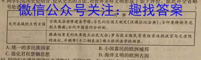 2023年先知冲刺猜想卷 老高考(四)历史