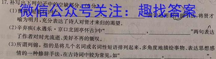 皖智教育 安徽第一卷·2023年八年级学业水平考试信息交流试卷(七)语文