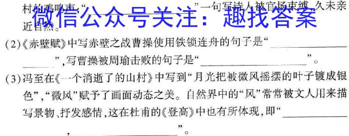 河北省2022-2023学年第二学期高一年级5月月考语文