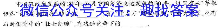 陕西省2023年九年级教学质量检测A（黑色◇）语文