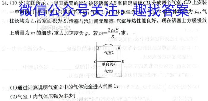 岳阳市2023年高二教学质量监测(6月)l物理