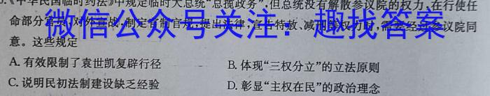 中州联盟 2024~2023学年高一下学期期末考试(231747D)历史
