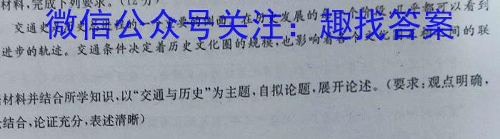 陕西省2023届九年级结课评估（A）历史