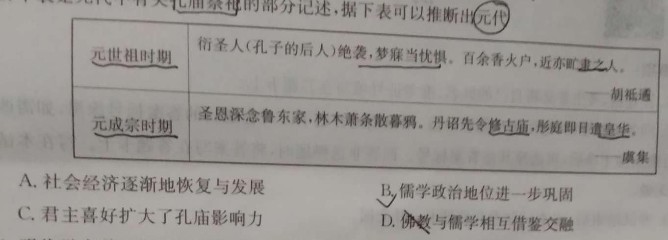 四川省高中2021级第二学年末教学质量测试政治y