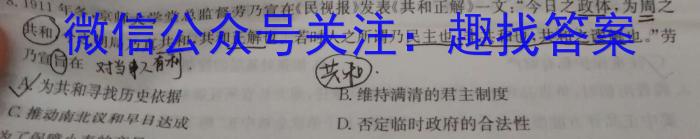 文博志鸿 2023年河南省普通高中招生考试试卷(夺冠一)历史
