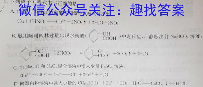 2023年陕西省初中学业水平考试·信息猜题卷（A）化学