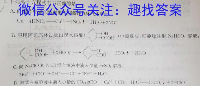 沙市中学2023届高三6月适应性考试化学