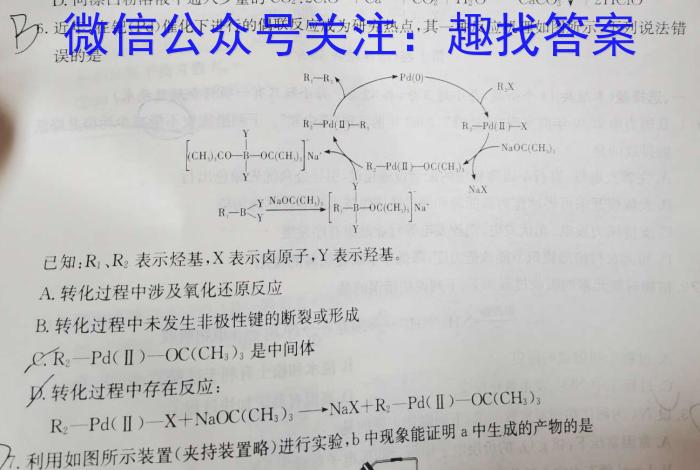 安徽省2025届七年级下学期教学评价三化学