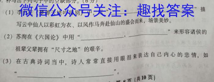 2023届安徽省中考联盟压轴卷(三个黑三角)语文