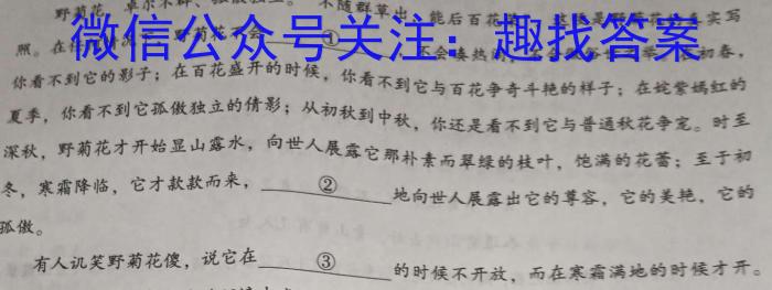 镇安县2023年初中学业水平模拟考试(二)语文